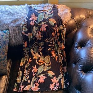 Tropical print dress